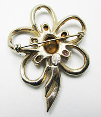 Joseph Wiesner NY Vintage 1940s Beautiful Retro Floral Ribbon Pin - Thumbnail
