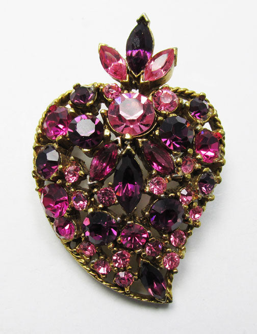 Vintage 1950s Extraordinary Mid Century Rhinestone Fruit Pin