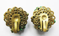 Vintage 1950s Spectacular Mid Century Crystal and Bead Earrings - Thumbnail