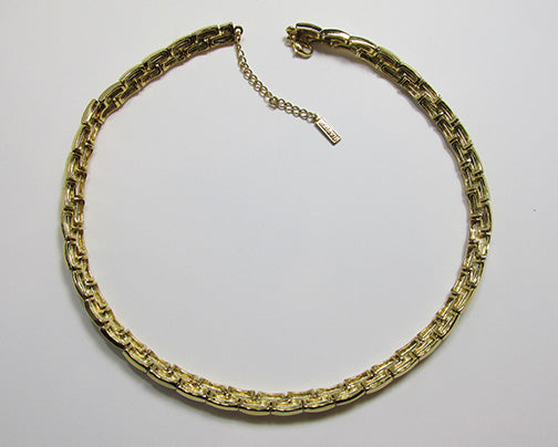 Napier Vintage 1980s Retro Contemporary Style Gold Link Necklace