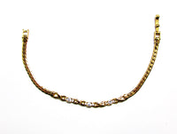 Vintage 1980s Contemporary Style Cubic Zirconia Necklace and Bracelet - Bracelet - Thumbnail