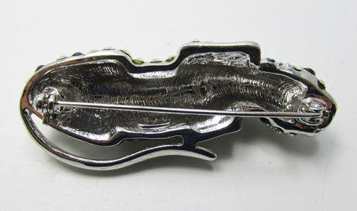 Kenneth J. Lane Vintage 1960s Striking Rhinestone Leopard Pin