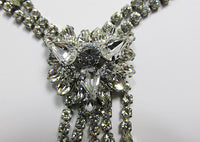 Vintage Mid Century 1950s Superb Rhinestone Drop Necklace - Thumbnail