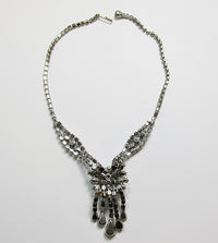 Vintage Mid Century 1950s Superb Rhinestone Drop Necklace - Thumbnail