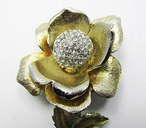 Vintage 1950s Mid Century Awesome Rose Trembler Pin