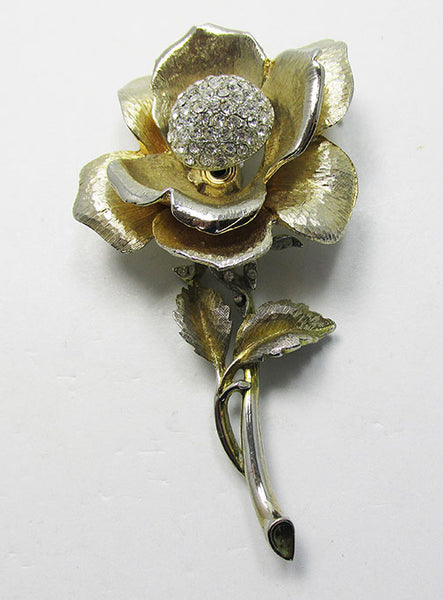 Vintage 1950s Mid Century Awesome Rose Trembler Pin