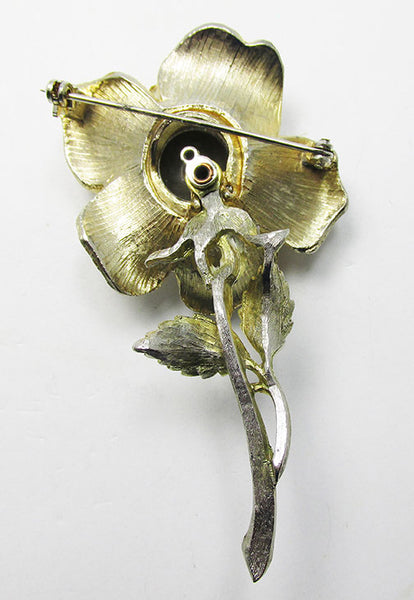 Vintage 1950s Mid Century Awesome Rose Trembler Pin