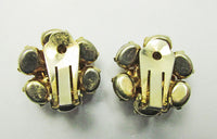 Vintage 1950s Stunning Mid Century Amethyst and Opal Earrings - Thumbnail