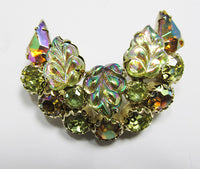 Weiss Vintage 1950s Stunning Mid Century Rhinestone Crescent Pin
