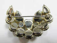 Weiss Vintage 1950s Stunning Mid Century Rhinestone Crescent Pin