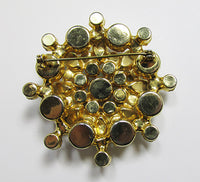 Vintage Mid Century 1950s Eye-Catching Iridescent Floral Pin - Thumbnail