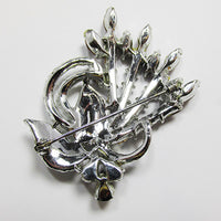 Vintage Mid Century 1950s Dazzling Amethyst Floral Bouquet Pin - Thumbnail