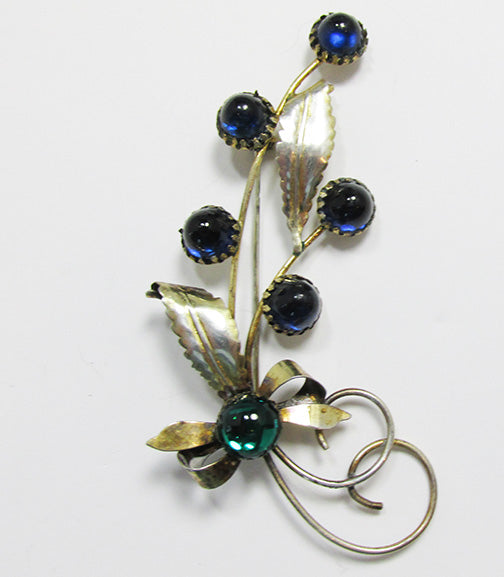 Vintage 1940s Eye-Catching Vermeil Floral Bouquet Pin