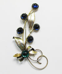 Vintage 1940s Eye-Catching Vermeil Floral Bouquet Pin - Thumbnail