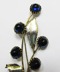 Vintage 1940s Eye-Catching Vermeil Floral Bouquet Pin - Thumbnail