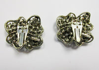 Francois (Coro) Vintage 1950s Beautiful Amethyst Floral Earrings