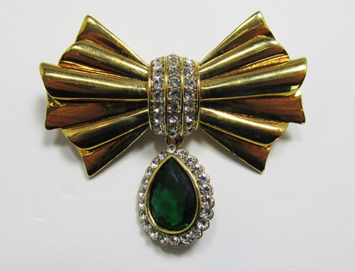 Avon Retro Emerald Green Contemporary Style Drop Pin
