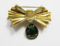 Avon Retro Emerald Green Contemporary Style Drop Pin - Thumbnail