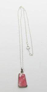 Vintage Retro Geometric Contemporary Style Pink Gemstone Pendant