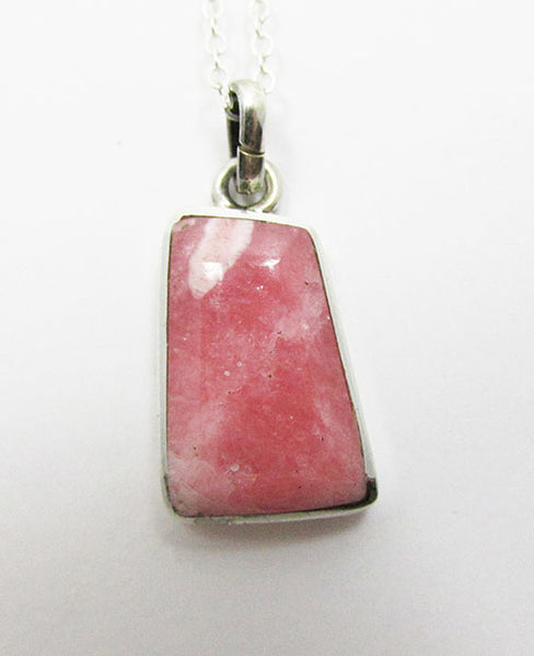 Vintage Retro Geometric Contemporary Style Pink Gemstone Pendant