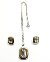 Premier Designs 1980s Vintage Contemporary Style Diamante Set - Front - Thumbnail