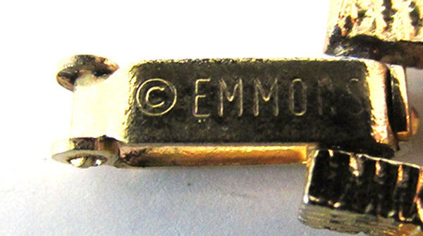 Emmons 1950s Vintage Jewelry Striking Mid-Century Chain Link Bracelet - Signature