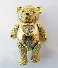 Joan Rivers Vintage Contemporary Style Adorable Teddy Bear Pin - Thumbnail