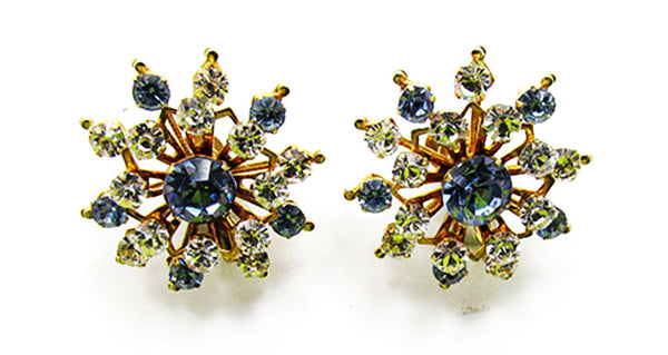 Coro 1940s Vintage Jewelry Stunning Diamante Pendant/Pin and Earrings - Earrings