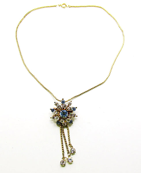 Coro 1940s Vintage Jewelry Stunning Diamante Pendant/Pin and Earrings - Pendant/Pin