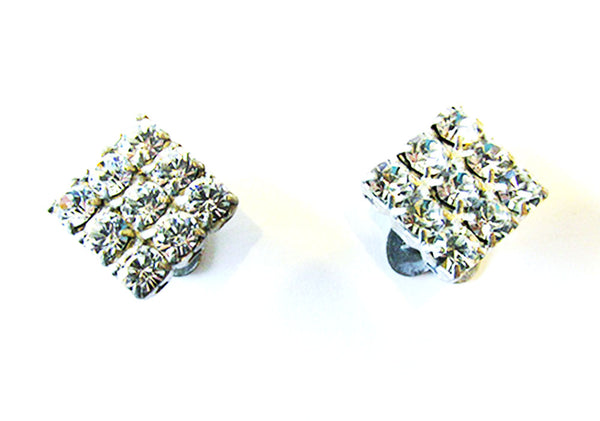 Vintage 1930s Accessory Dainty Geometric Diamante Shoe Clips - Front