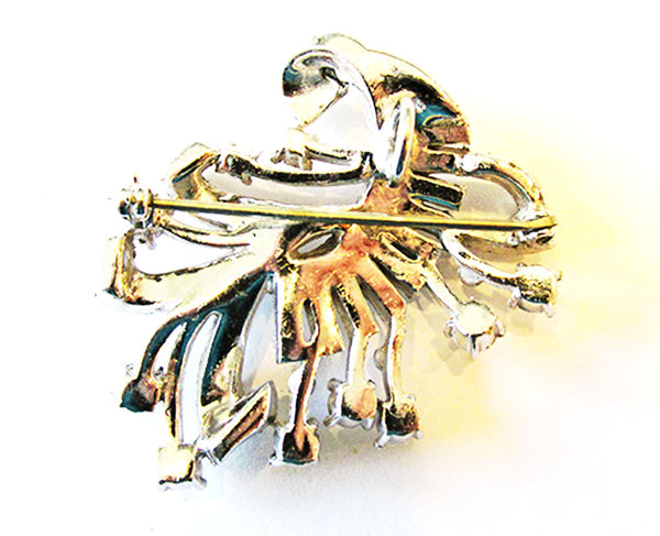Vintage 1950s Jewelry Magnificent Mid-Century Diamante Pin/Pendant - Back