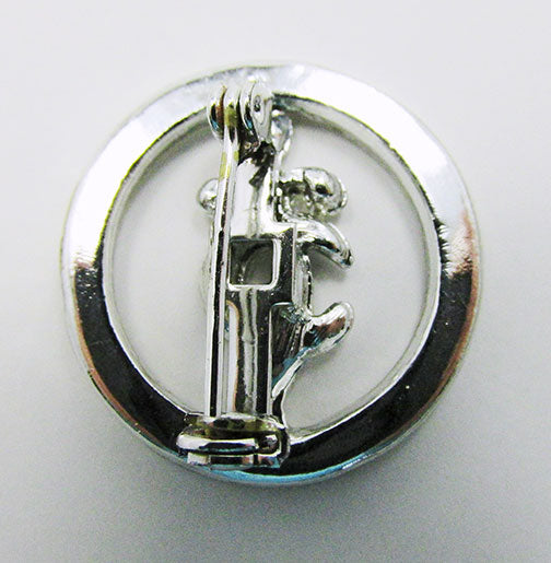 Ora Vintage Mid Century 1950s Rhinestone Masonic Shriners Pin