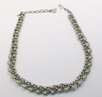 Trifari Vintage 1950s Distinctive Pearl and Rhinestone Necklace - Thumbnail