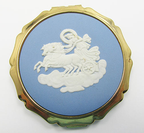 Stratton Vintage 1950s Mid Century Wedgewood Cameo Powder Compact