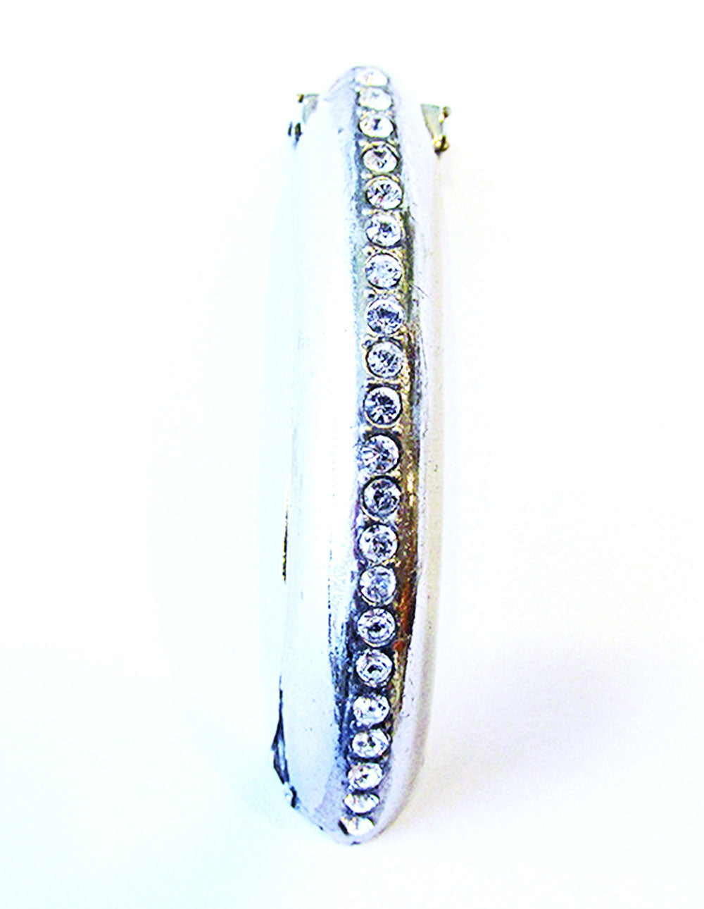 Signed WMCA Vintage 1930s Versatile Diamante Art Deco Dress Clip - Front