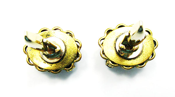 Swank Men's Vintage 1950s Jewelry Mid-Century Diamante Cufflinks - Back
