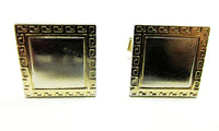 Men's Vintage Jewelry 1960s Retro High Caliber Geometric Cufflinks - Front - Thumbnail