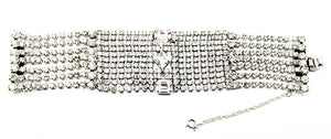 Vintage Jewelry 1950s Mid-Century Diamante Heirloom Glamour Bracelet - Front