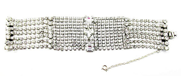 Vintage Jewelry 1950s Mid-Century Diamante Heirloom Glamour Bracelet - Front