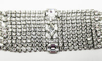 Vintage Jewelry 1950s Mid-Century Diamante Heirloom Glamour Bracelet - Close Up - Thumbnail