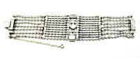 Vintage Jewelry 1950s Mid-Century Diamante Heirloom Glamour Bracelet - Back - Thumbnail