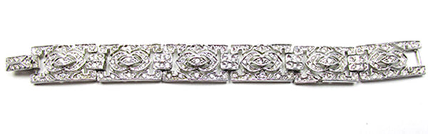 KJL (Kenneth J. Lane) Vintage Jewelry Sophisticated Diamante Bracelet - Front