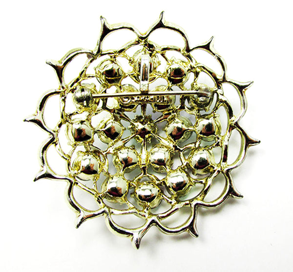 Sarah Coventry 1960s Vintage Jewelry Iridescent Diamante Pin/Pendant - Back