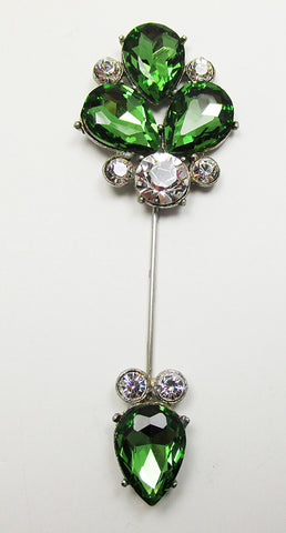 Vintage 1930s Stunning Rhinestone Floral Jabot Pin