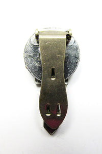 Vintage 1930s Costume Jewelry Art Deco Dainty Diamante Dress Clip - Back - Thumbnail