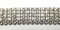 Vintage Jewelry 1950s Mid-Century Minimalist Diamante Bracelet - Close Up - Thumbnail