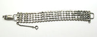 Vintage Jewelry 1950s Mid-Century Minimalist Diamante Bracelet - Back - Thumbnail