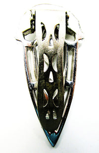 Vintage 1930s Costume Jewelry Exceptional Art Deco Diamante Dress Clip - Back - Thumbnail