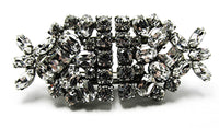 Vintage 1930s Costume Jewelry Sparkling Art Deco Clear Diamante Duette - Front - Thumbnail