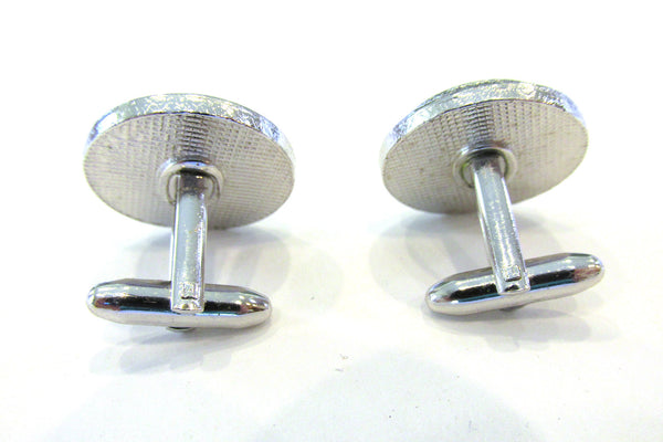 Hickok 1960s Mid-Century Men's Tasteful Hand Enameled Cufflinks - Back